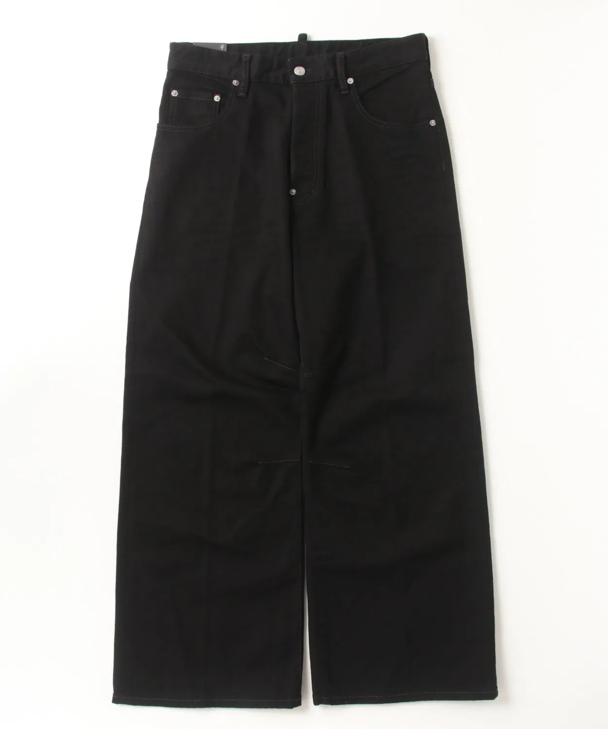 Джинсы широкие высокие ICON BLACK EROS JEAN 98% хлопок 2% эластан черный