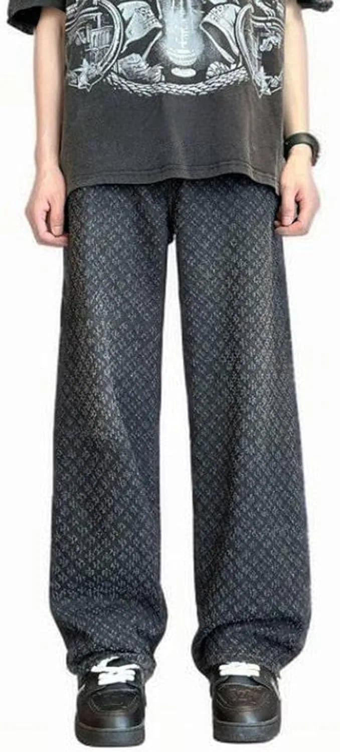 Джинсы повседневные свободные Men's Casual Loose Fit, черный — фото 3