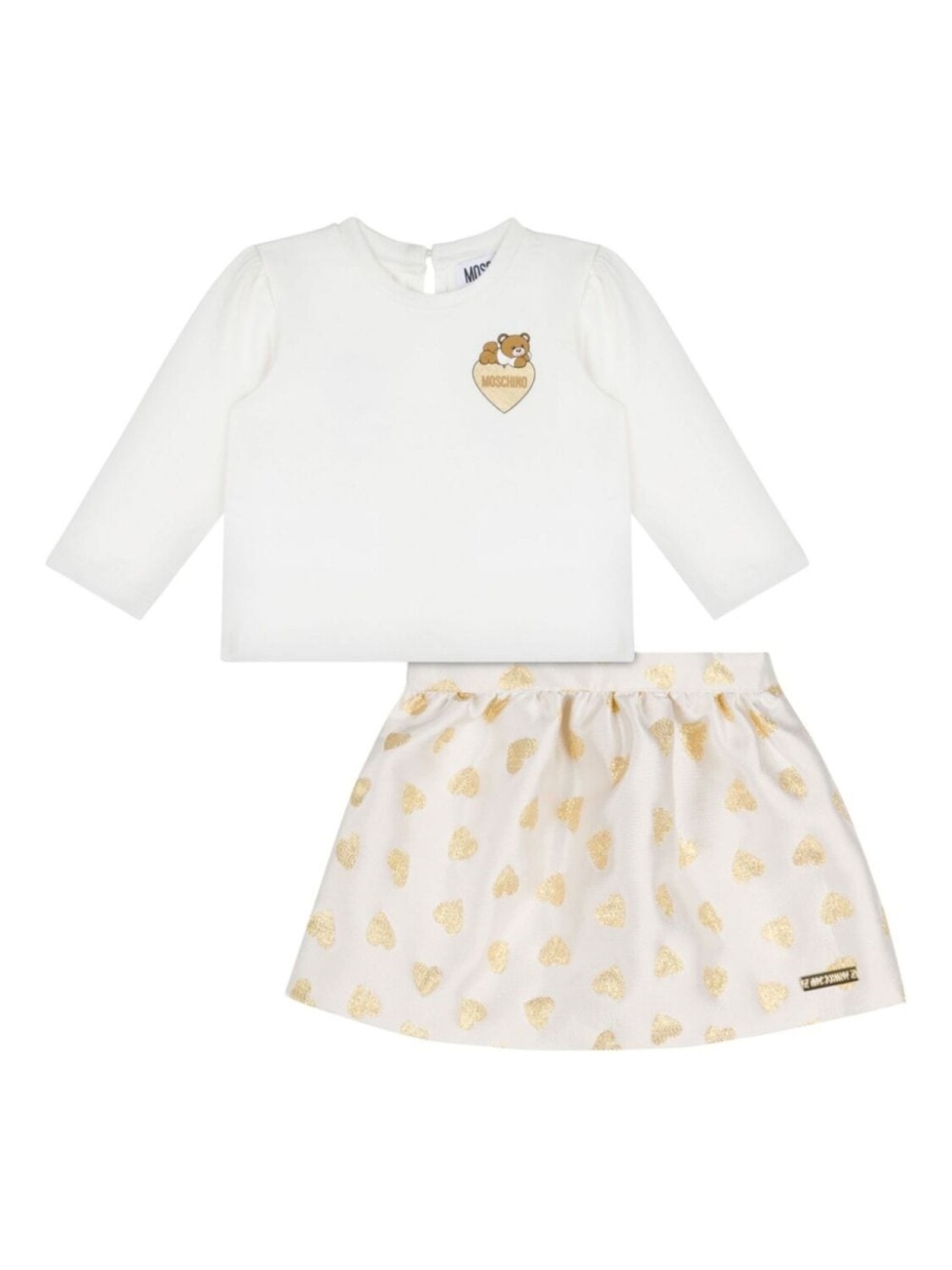 

Moschino Kids комплект из топа и юбки, нейтральный цвет