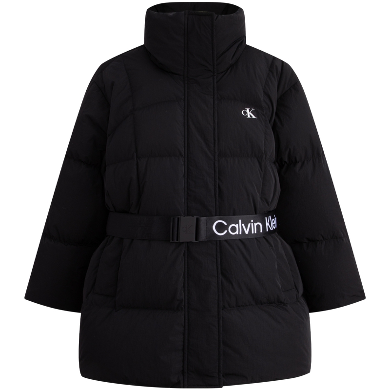 

Куртка-пуховик с поясом Calvin Klein, BEH-Space Black, Черный, Куртка-пуховик с поясом Calvin Klein, BEH-Space Black