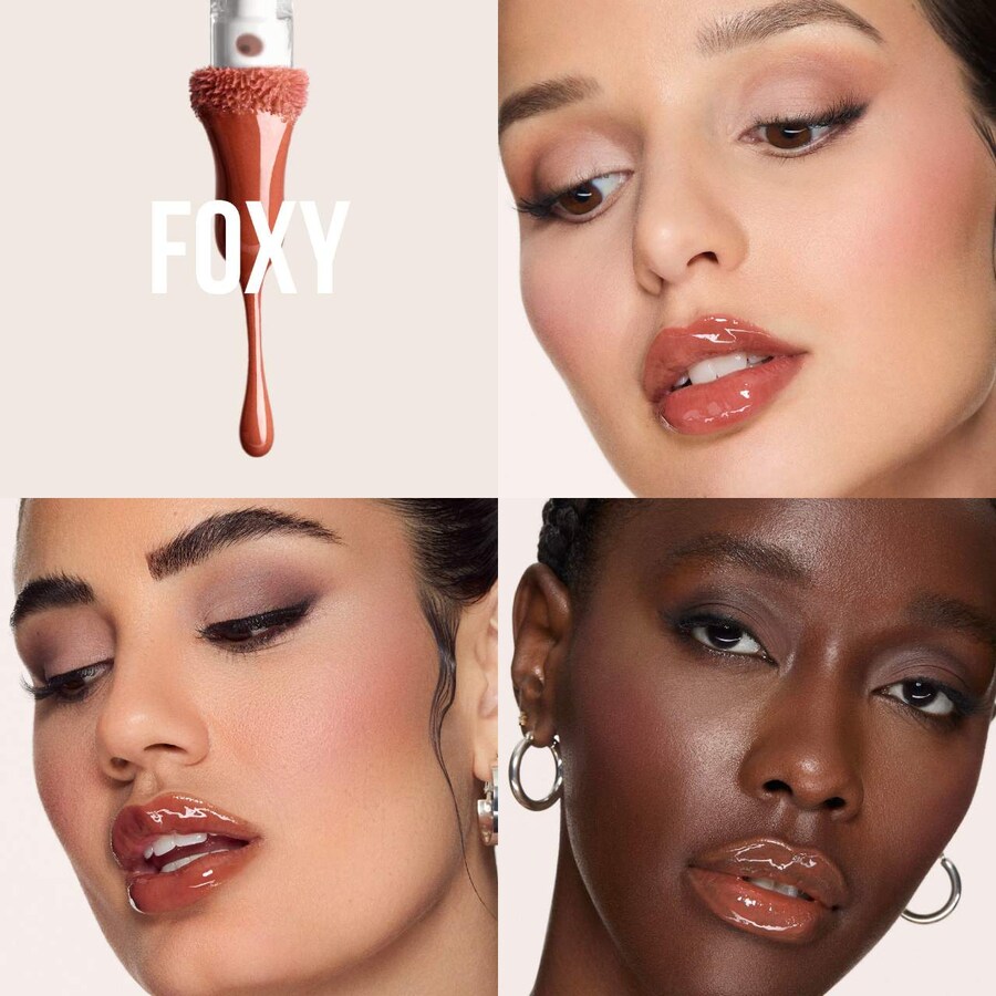 Блестящий нелипкий блеск для губ Faux Filler HUDA BEAUTY, .13 oz /3.9 mL, Foxy — фото 3