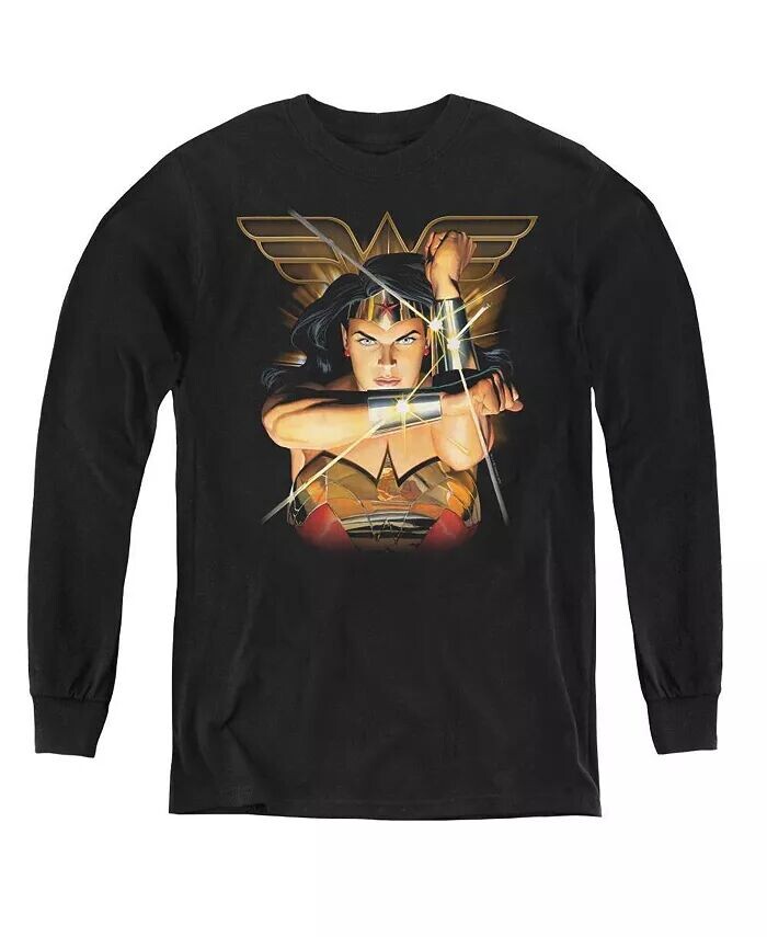 

Молодежные толстовки с длинным рукавом Deflection Justice League, черный