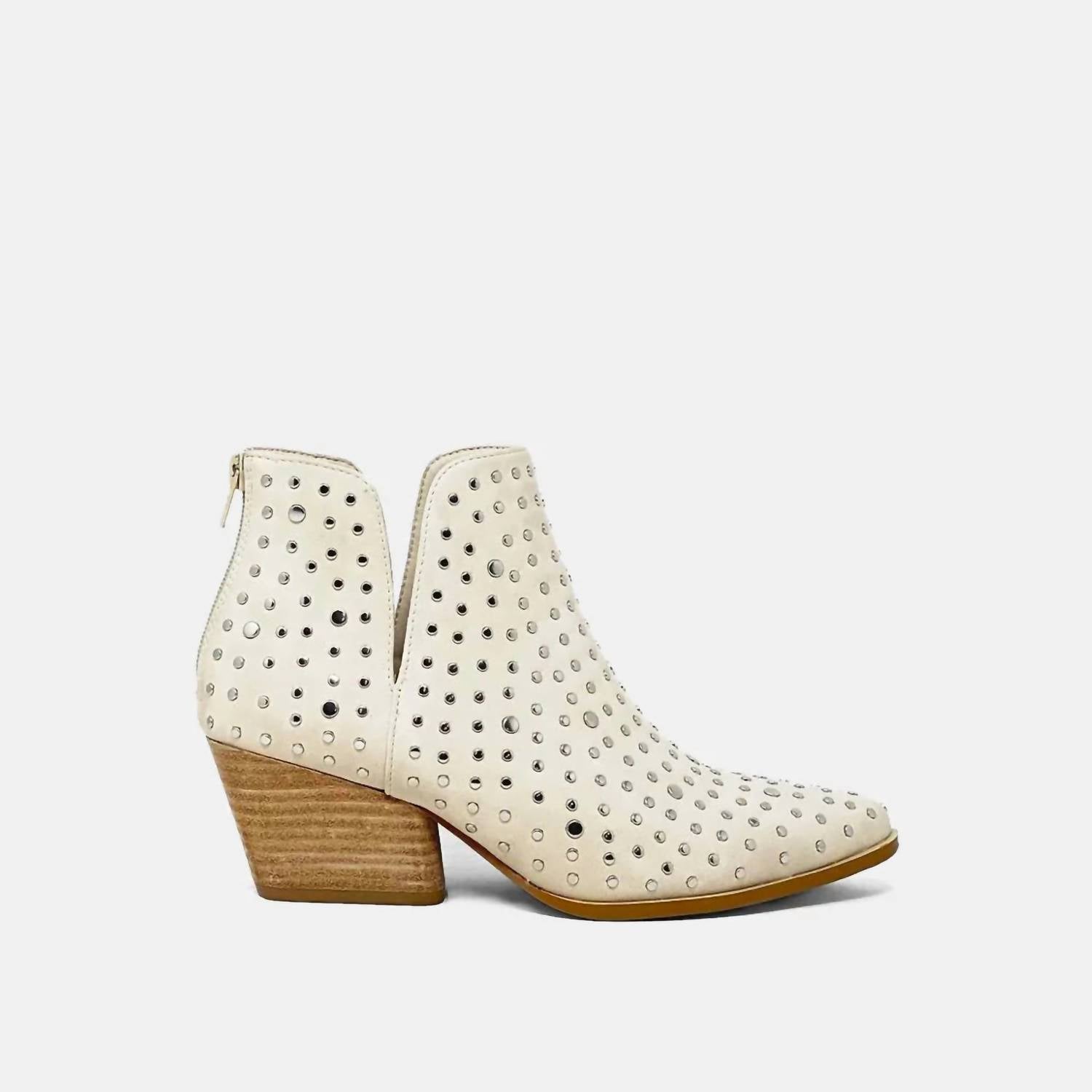 Женские ботильоны What's Up Stud в серо-коричневом цвете SHU SHOP — фото 3