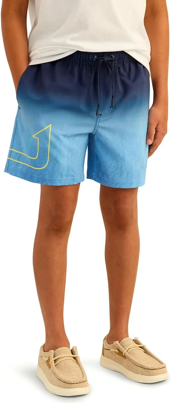 Детские шорты HUK Kids Pursuit Volley Pattern, быстросохнущие шорты для детей, Kc - Yellowfin