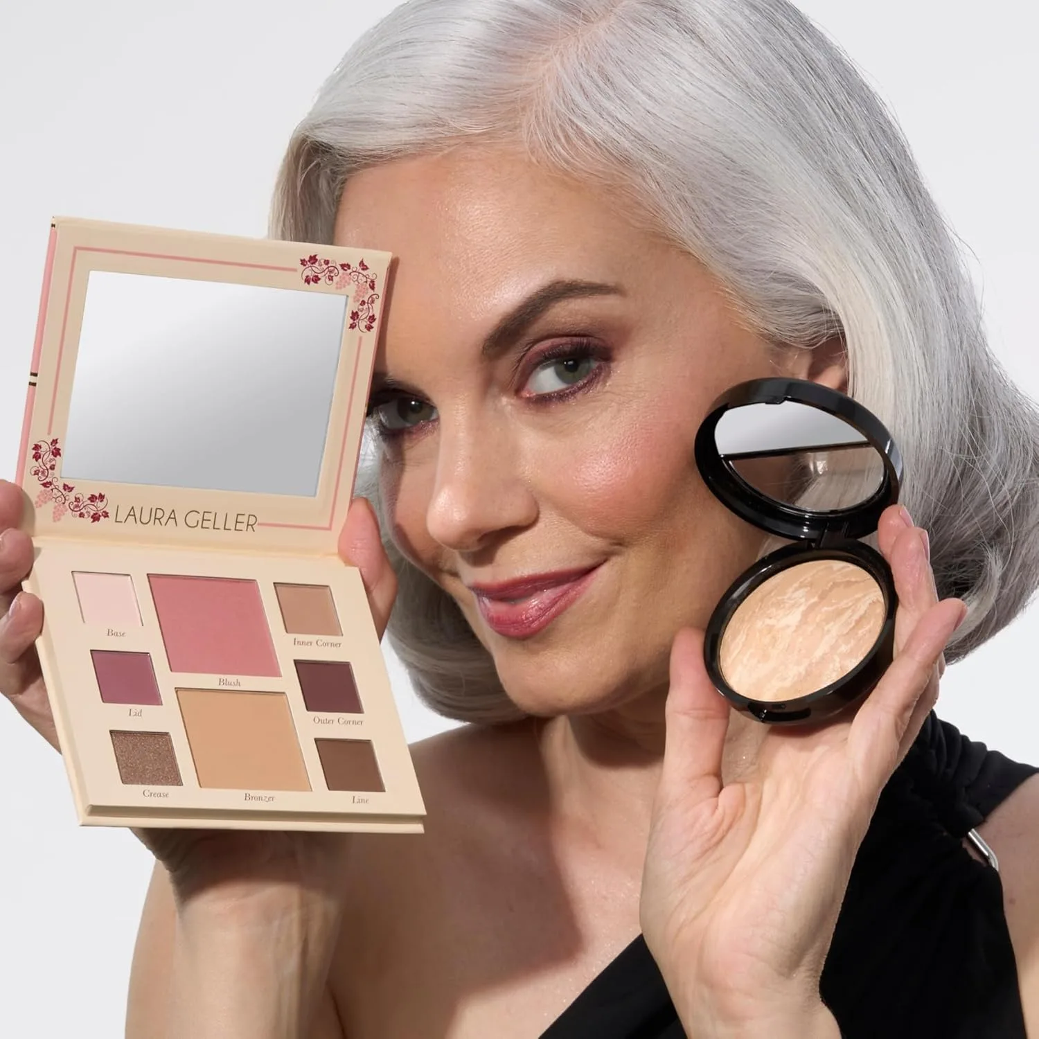 LAURA GELLER NEW YORK Party in a Palette, Ready to Jetset! + Baked Balance-n-Brighten Powder Foundation, Toffee, 09 Toffee — фото 4