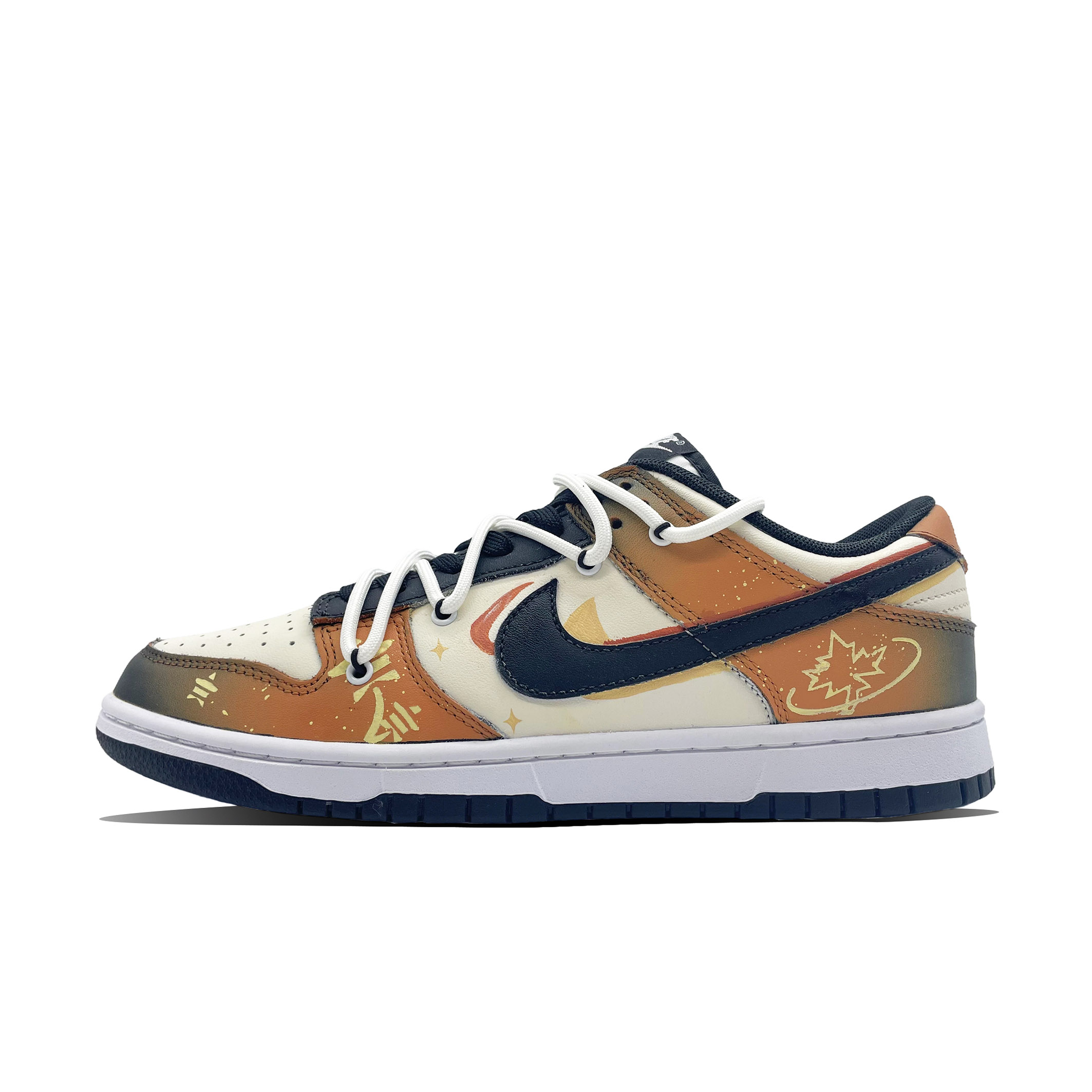 

Кроссовки Nike Dunk Skateboarding Shoes Men Low-top Yellow, черный/желтый