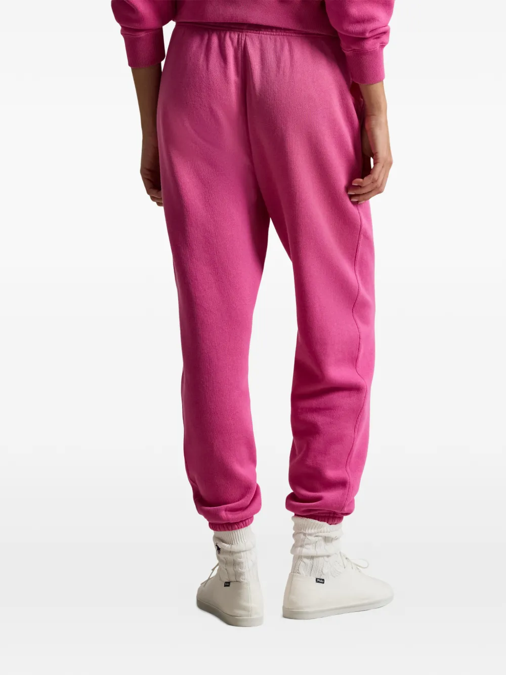 Флисовые спортивные брюки с кулиской Polo Ralph Lauren, розовый — фото 4