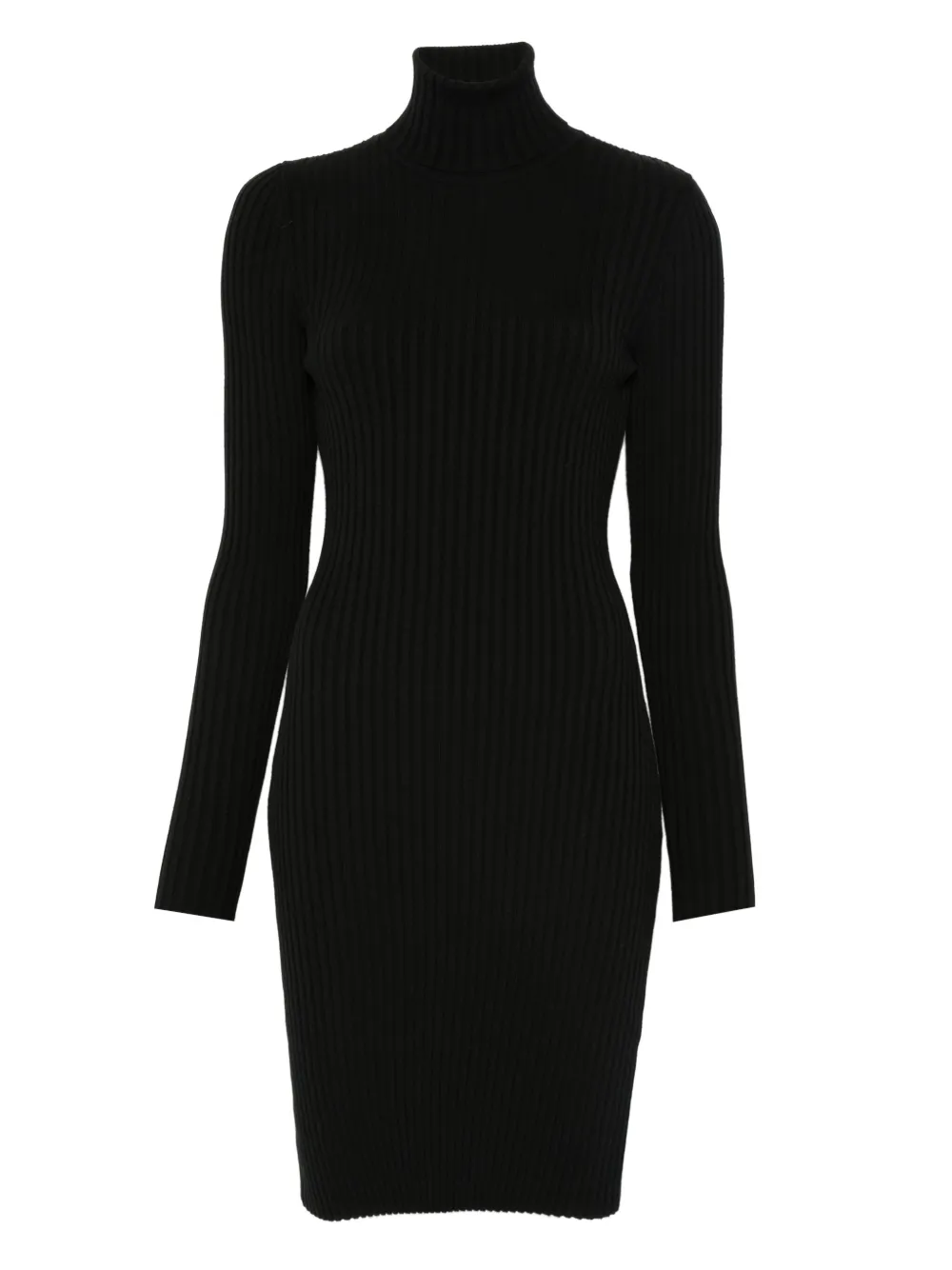 

Платье-водолазка в рубчик Wolford, черный