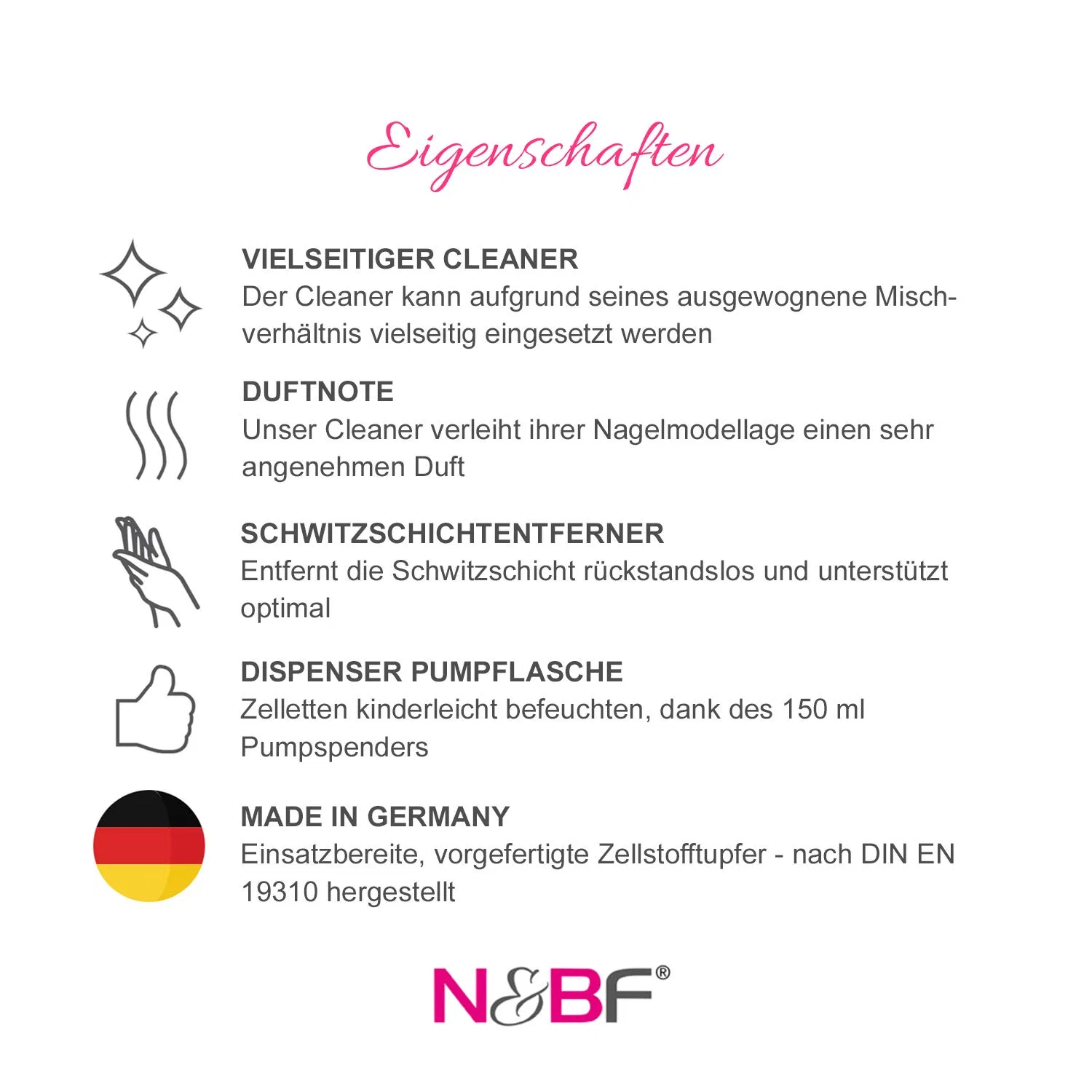 Набор для очистки гелевых ногтей N&BF Nail Cleaner (ваниль) Nails Factory — фото 2