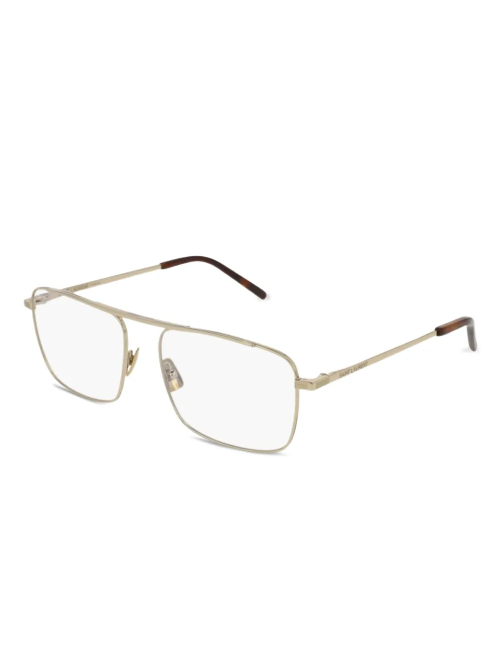 

Очки в квадратной оправе Saint Laurent Eyewear, коричневый