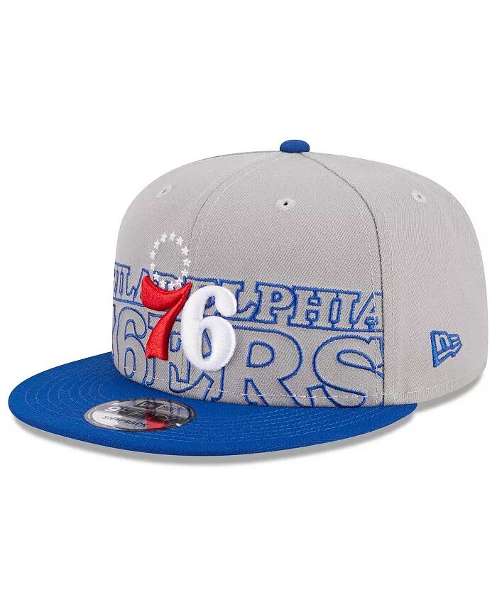 

Мужская серая двухцветная бейсболка Snapback 9FIFTY Royal Philadelphia 76ers 2023 NBA Draft New Era, серый