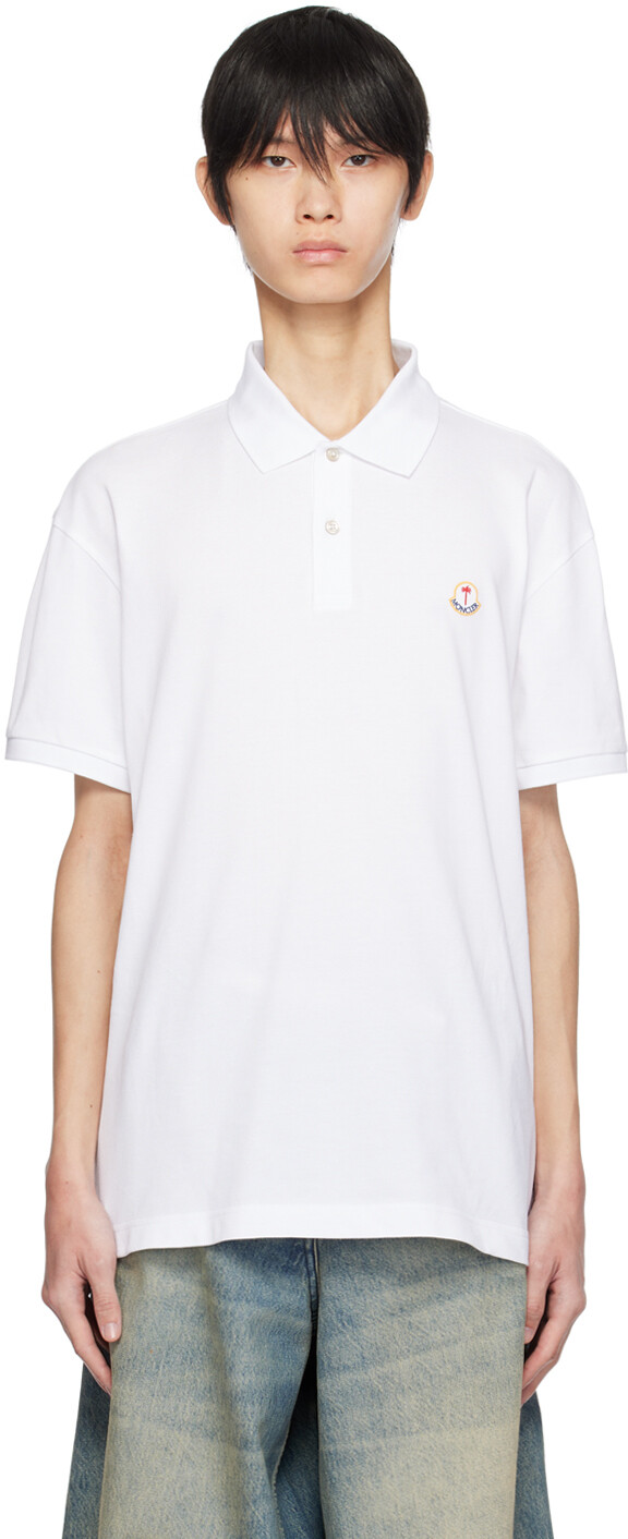 

Поло Moncler x Palm Angels Moncler Genius, цвет White