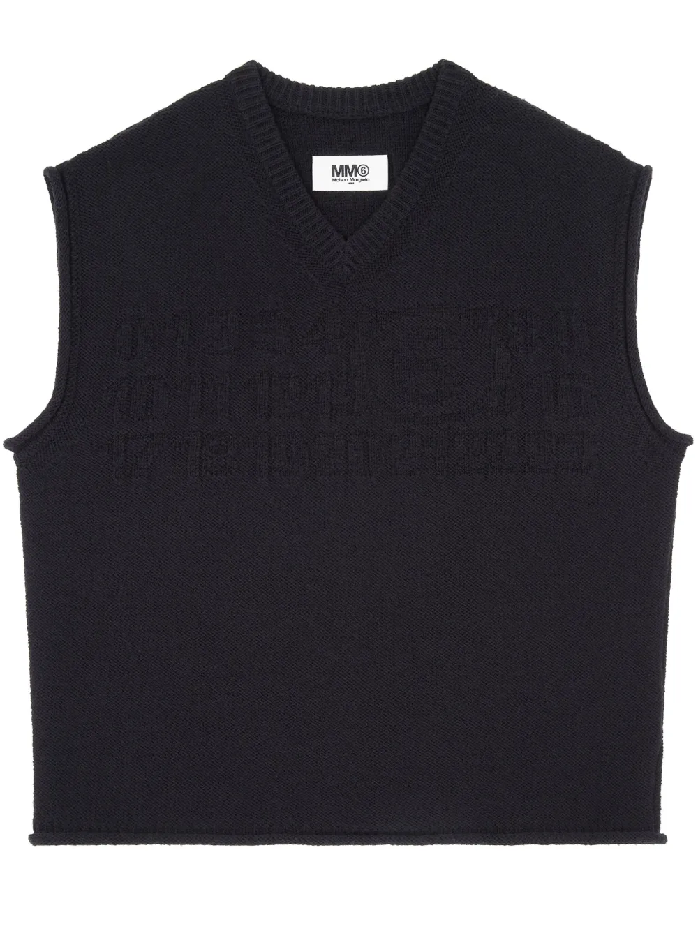 

Топ с V-образным вырезом MM6 Maison Margiela, черный