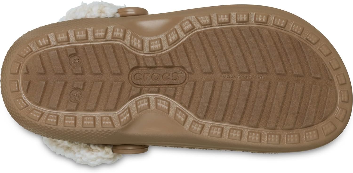 Классические сабо Crocs унисекс для взрослых на флисовой подкладке, мягкие тапочки для женщин и мужчин, Sepia — фото 3