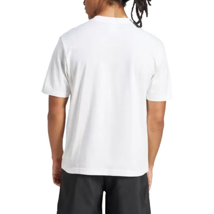 Футболка Essentials Small Logo Single Jersey Adidas, White — фото 4