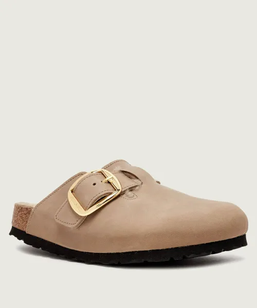 Кожаные тапочки Boston BB Birkenstock, бежевый