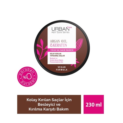 Маска для волос с аргановым маслом и кератином 230 мл Urban Care — фото 2
