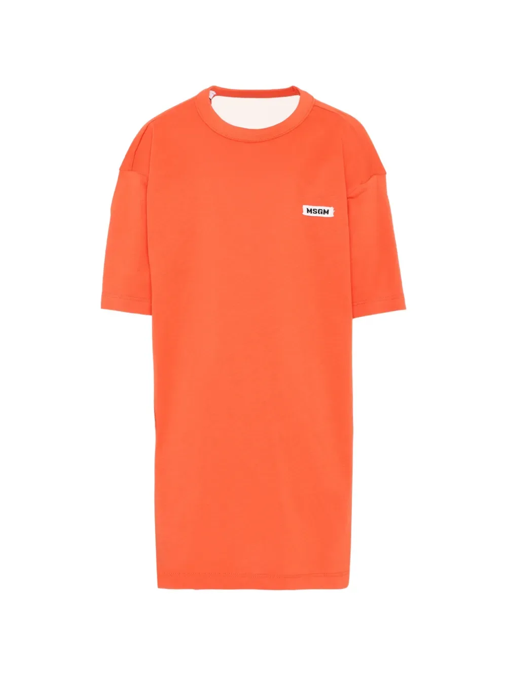 Платье с короткими рукавами и кулиской MSGM Kids, красный