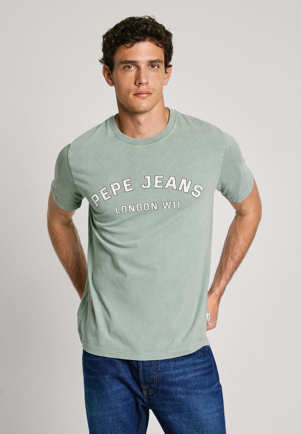 

Футболка с принтом ALDRIDGE Pepe Jeans, светло-зеленый