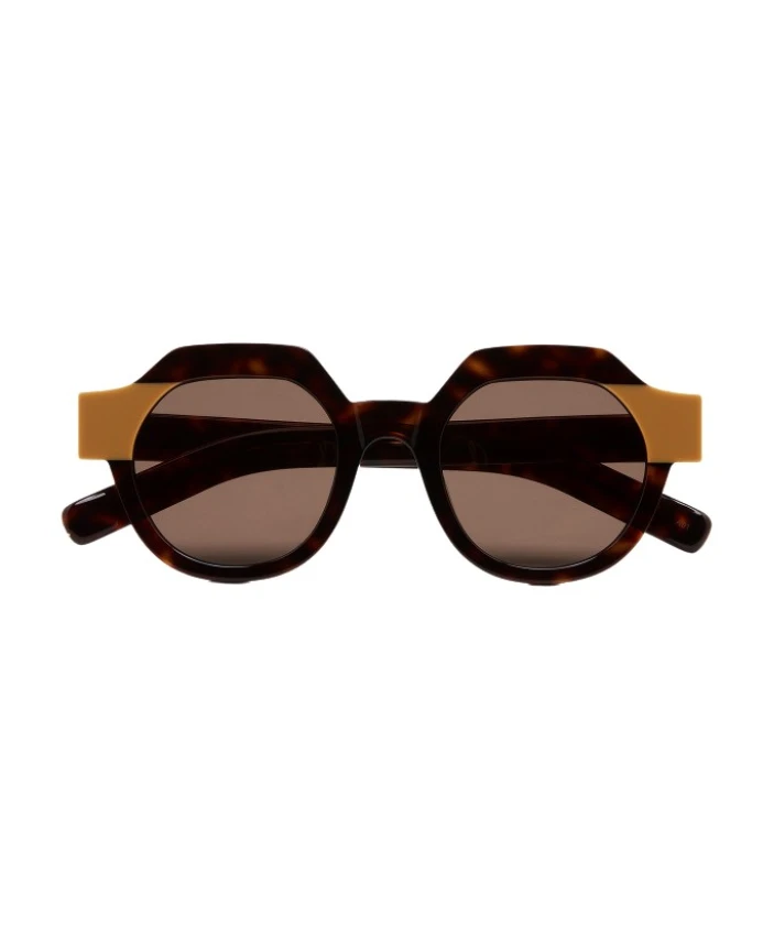 

Круглые солнцезащитные очки в коричневом цвете "Гавана". Kaleos, коричневый