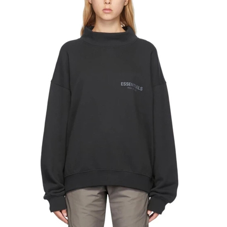 Ss20 Толстовка унисекс черная Fear Of God Essentials, черный — фото 3
