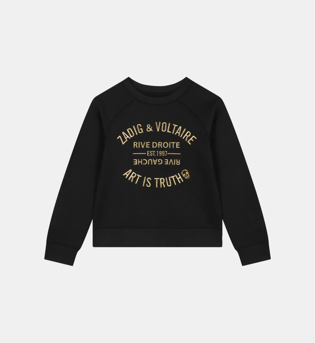 Свитшот из футера Zadig&Voltaire Kids, черный