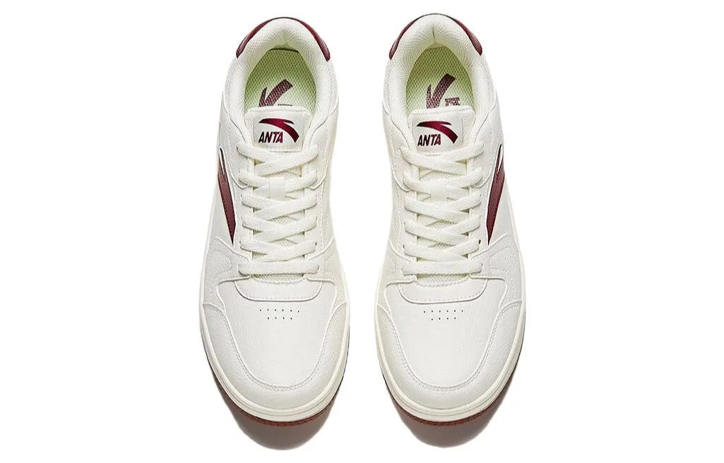 ANTA Кроссовки для скейтбординга мужские low top, устойчивые к истиранию, красные и белые — фото 3