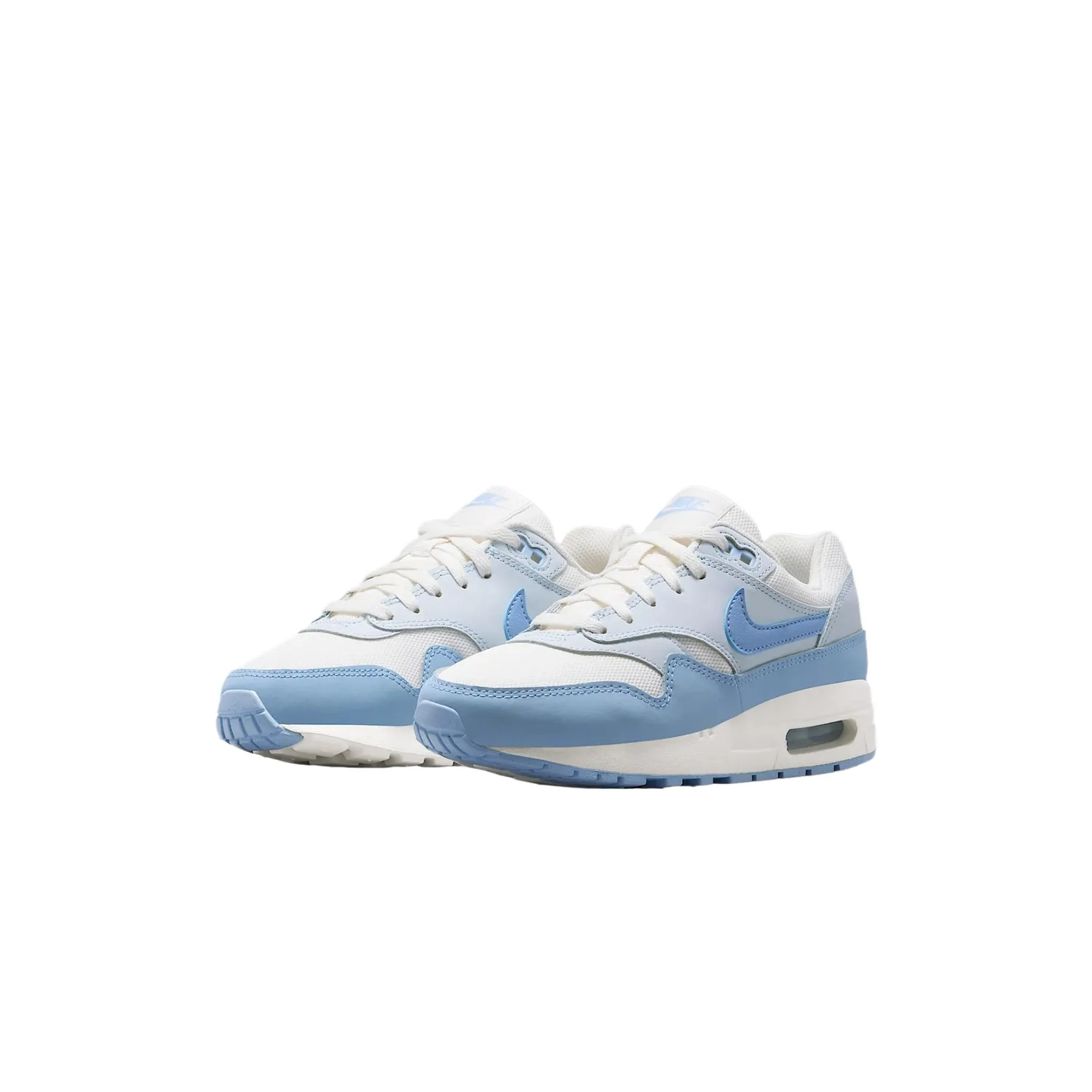 Nike Детские беговые кроссовки Air Max 1 Leather, Textile Abrasion Resistant Breathable Mind Blue — фото 4
