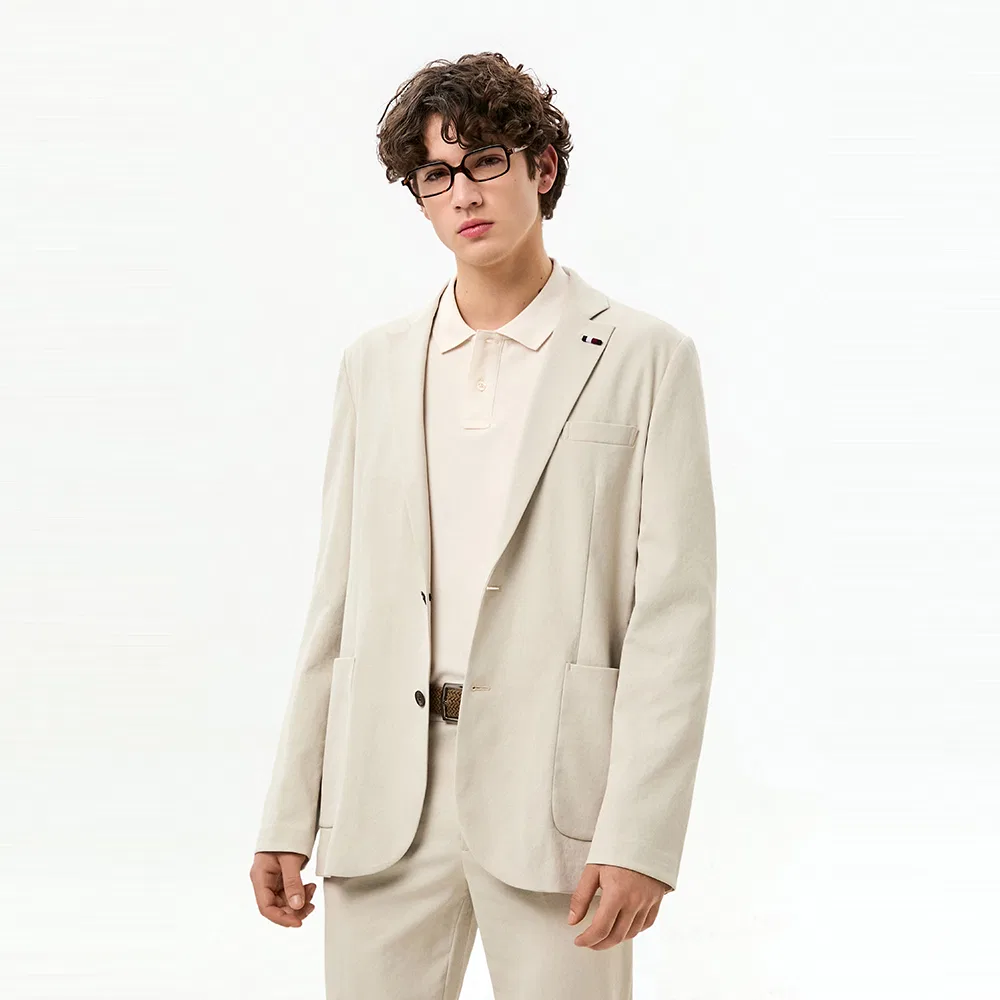 Мужской весенний пиджак, бежевый, от Tommy Hilfiger
