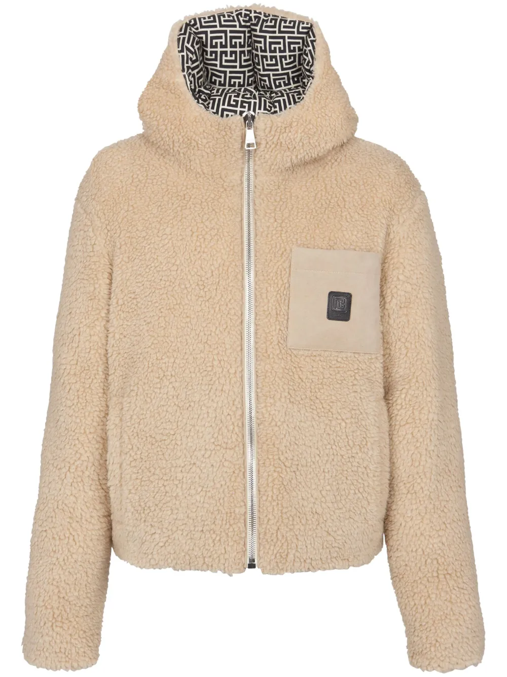 

Куртка Teddy с монограммой BALMAIN, нейтральный