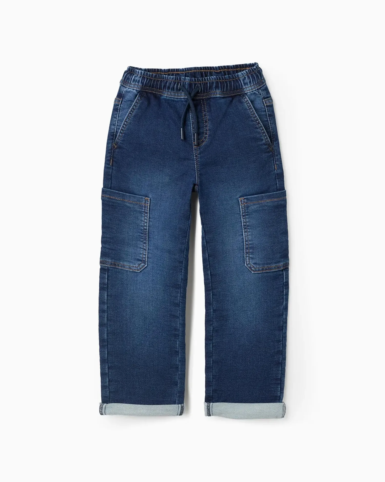 Детские джинсы прямого кроя с шнурком Zippy, Azul Denim