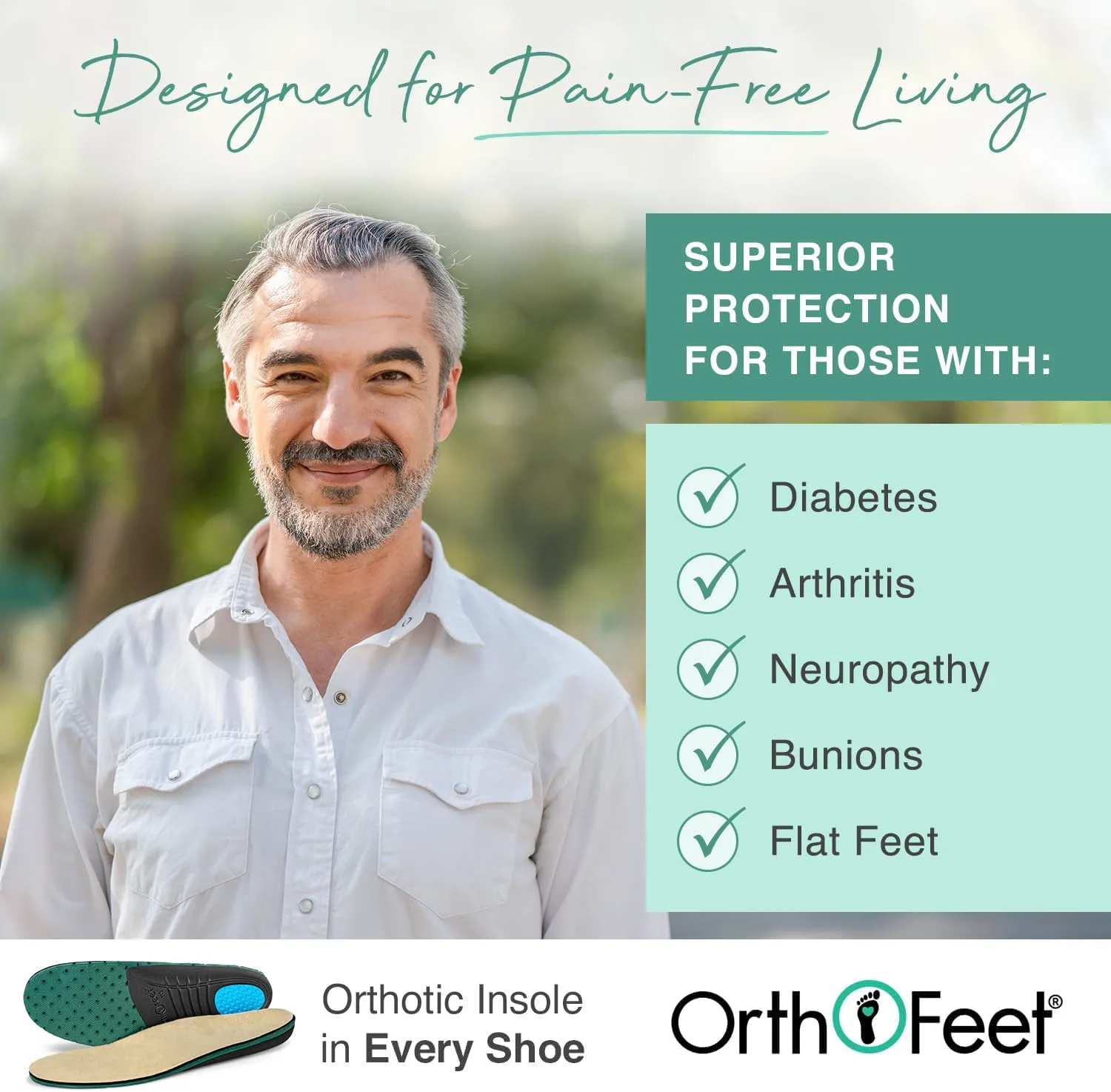 Мужские ортопедические кожаные тапочки Orthofeet Vito без использования рук — фото 3