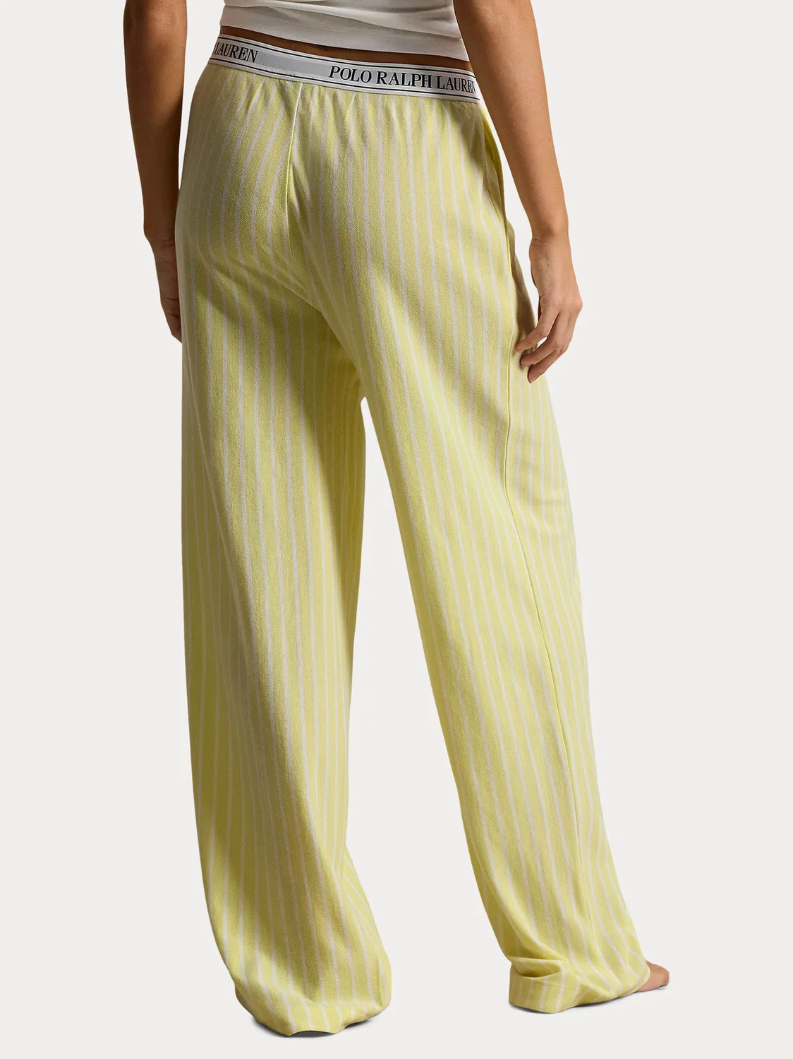 Пижамные штаны 'Вязаные оксфорды' Polo Ralph Lauren, Light Yellow/White — фото 3