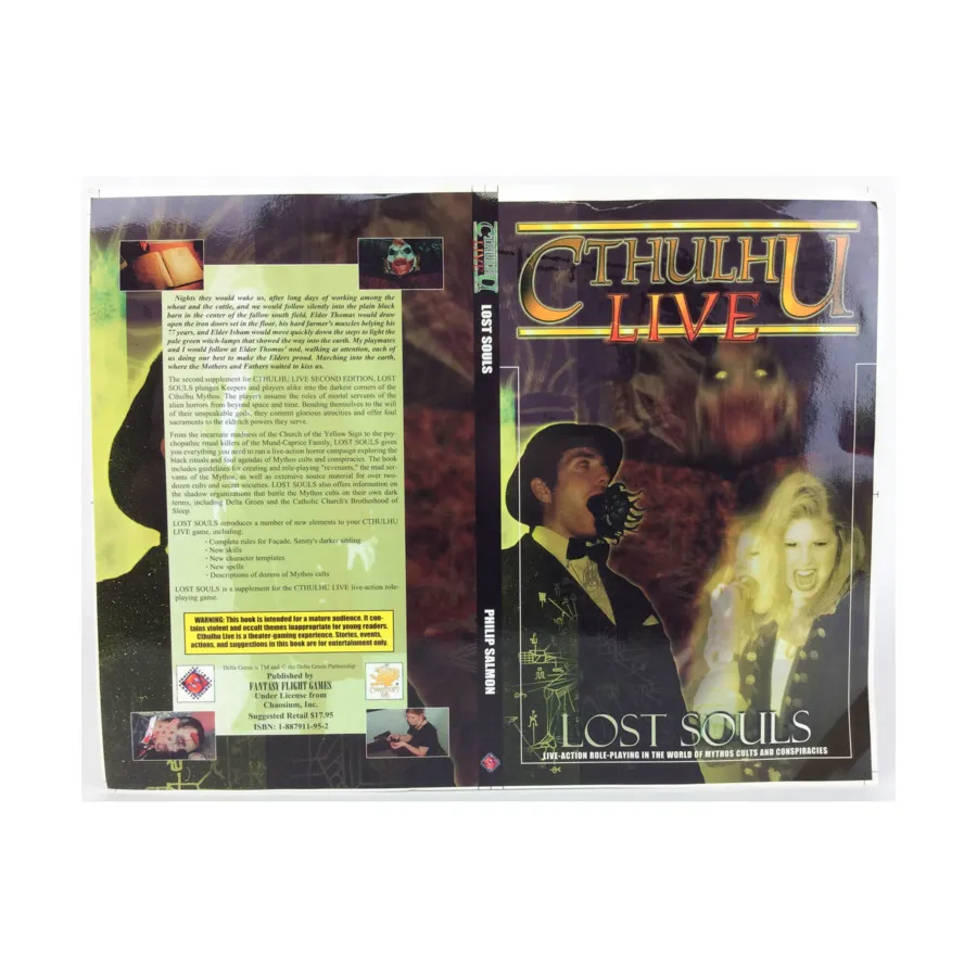 

Cthulhu Live - Печать на обложке Lost Souls, Call of Cthulhu - Rule, Source & Supplement Books (Fantasy Flight Games)