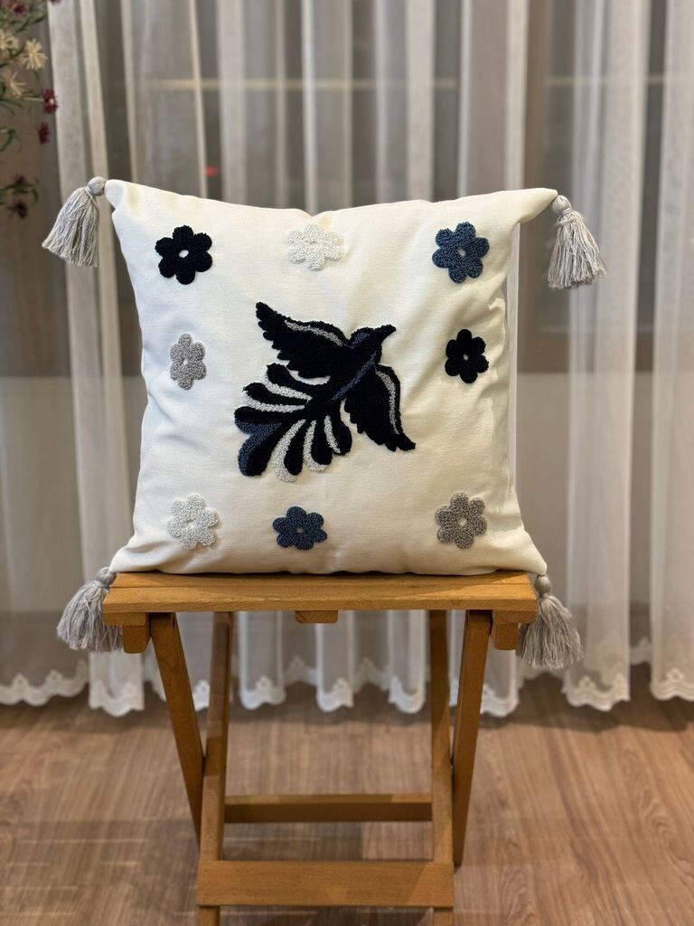 

Evila Originals, Punch Cushion - Navy, подушка, темно-синий, 100 % ПОЛИЭСТЕР, 43 x 43 см