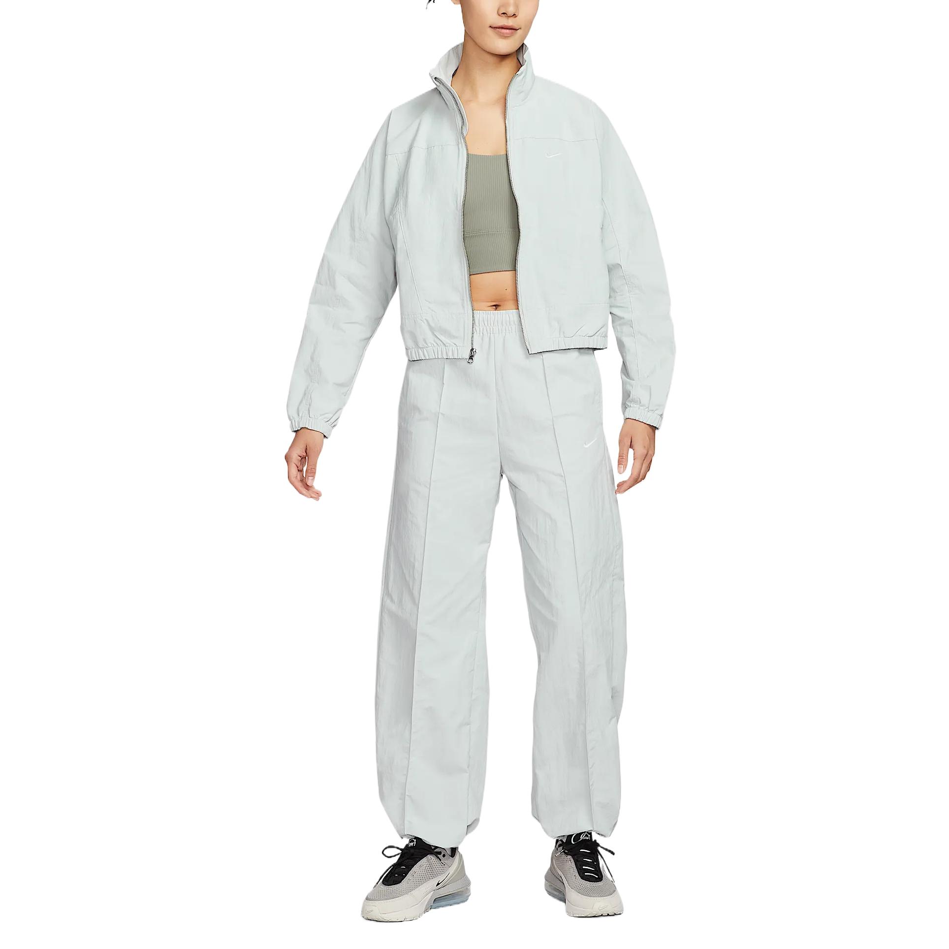 Nike Спортивная куртка женская светло-серебристая белая, Light Silver White — фото 3