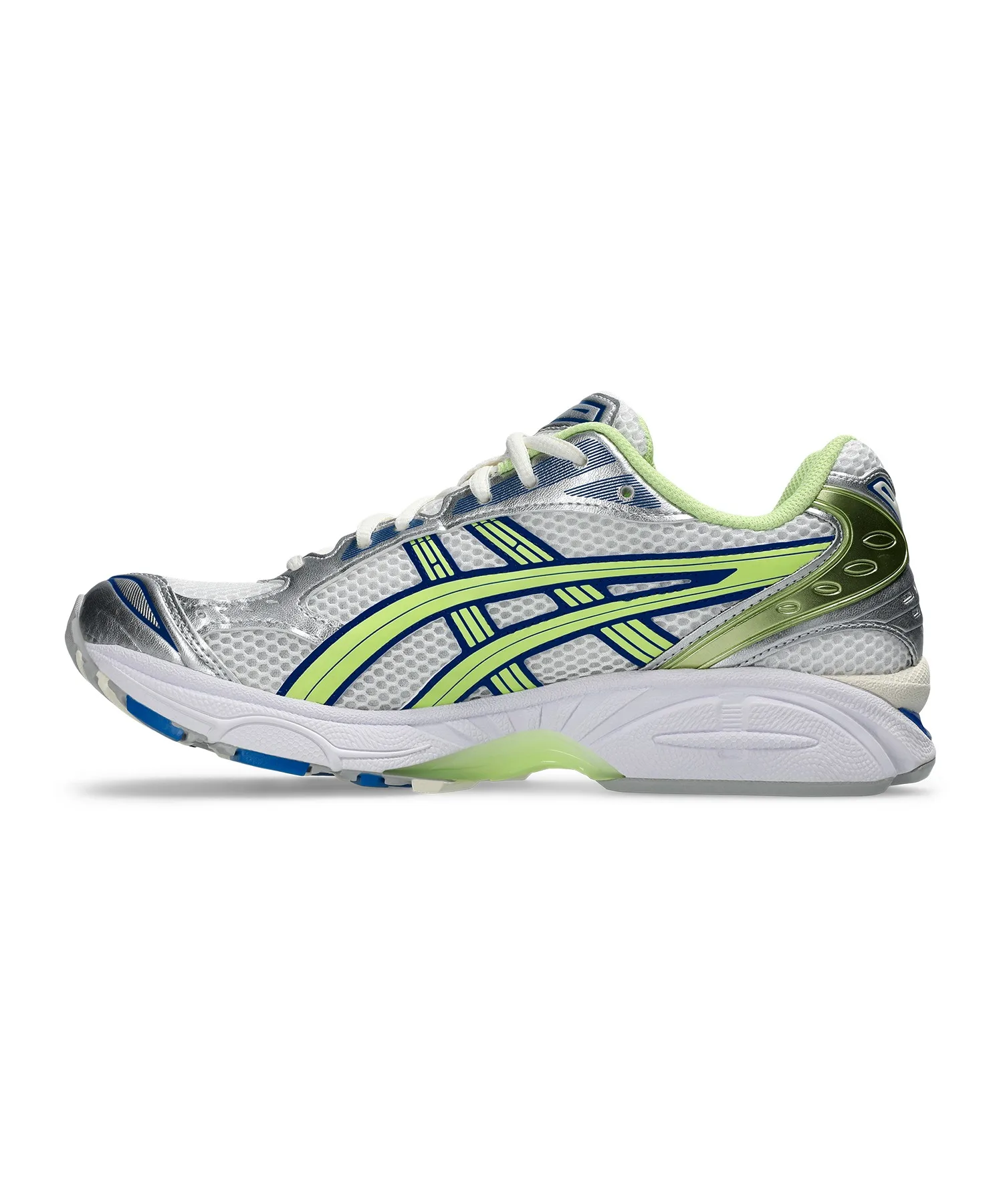Унисекс кроссовки для бега ASICS GEL-KAYANO 14 белые с лаймом — фото 4