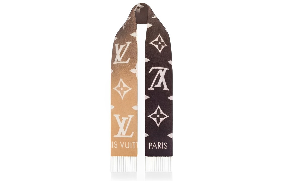 

Шарф женский Louis Vuitton вязаный, бежевый / коричневый