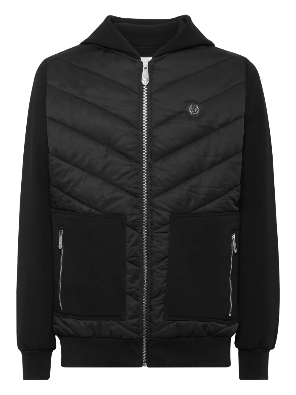 

Стеганая куртка с капюшоном Philipp Plein, черный
