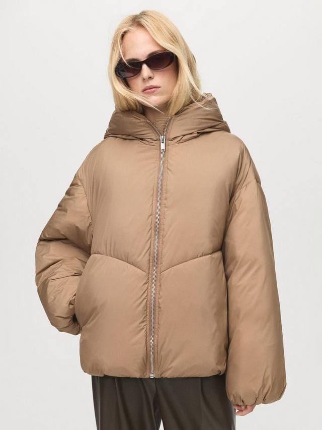 

Утепленная куртка из овсяного оттенка Mango, Light Beige