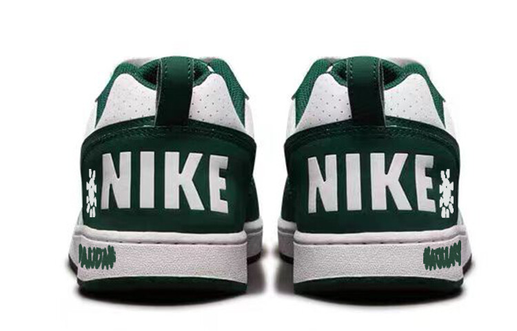 Кроссовки Nike Court Borough Skateboarding Shoes Men Low-top White/green, зеленый — фото 4