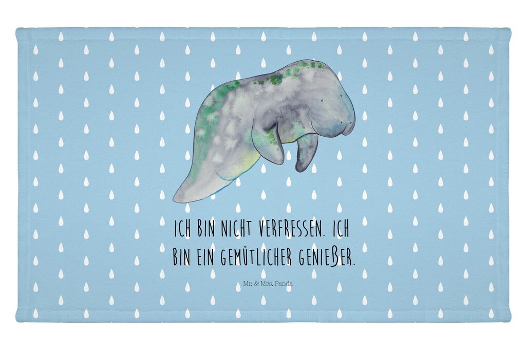 

Охлаждающее гостевое полотенце Mr. & Mrs. Panda Manatee — синяя пастель — подарок, ламантины, сладости, дорожное полотенце, морские животные, детское полотенце, гостевое полотенце, махровая ткань, сахар, белый