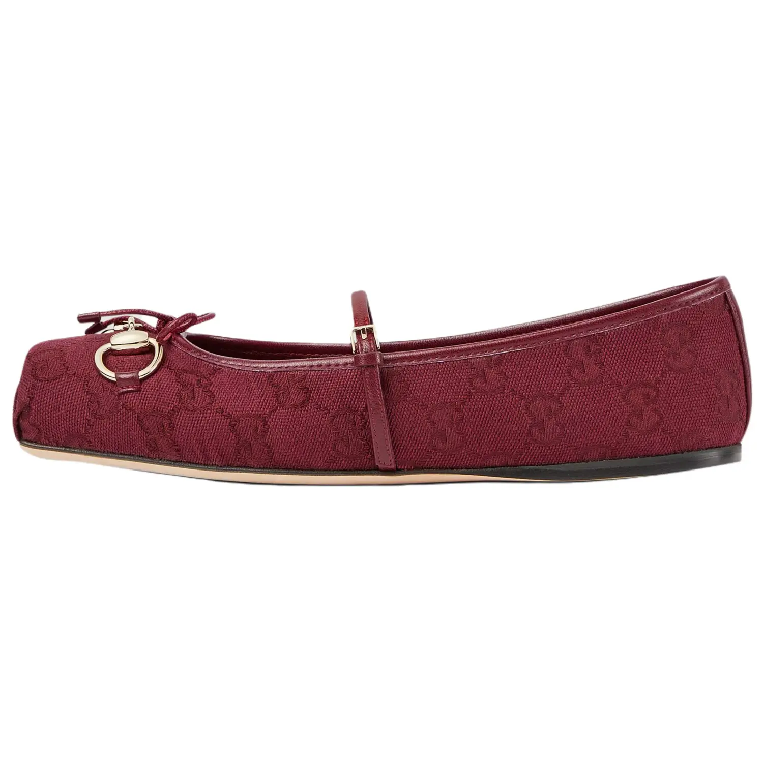 Женские балетки Horsebit 'Rosso Ancora' GUCCI, Original Shoe Box Included