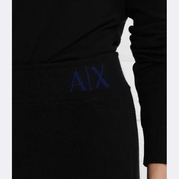 Спортивные штаны стандартного кроя с добавлением шерсти Armani Exchange, черный — фото 4