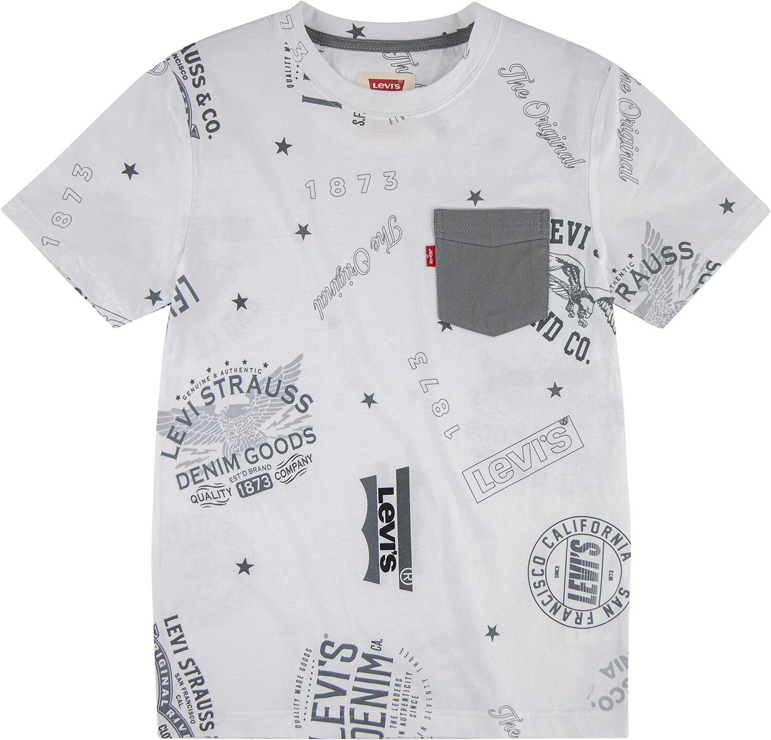 

Футболка Levi'S Short Sleeve Printed Tee Shirt, белый