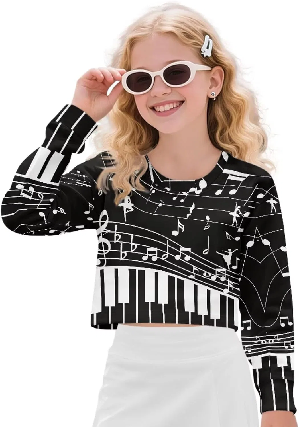 Детская укороченная толстовка Music Note Piano Key, Coldinair, 5-14 лет