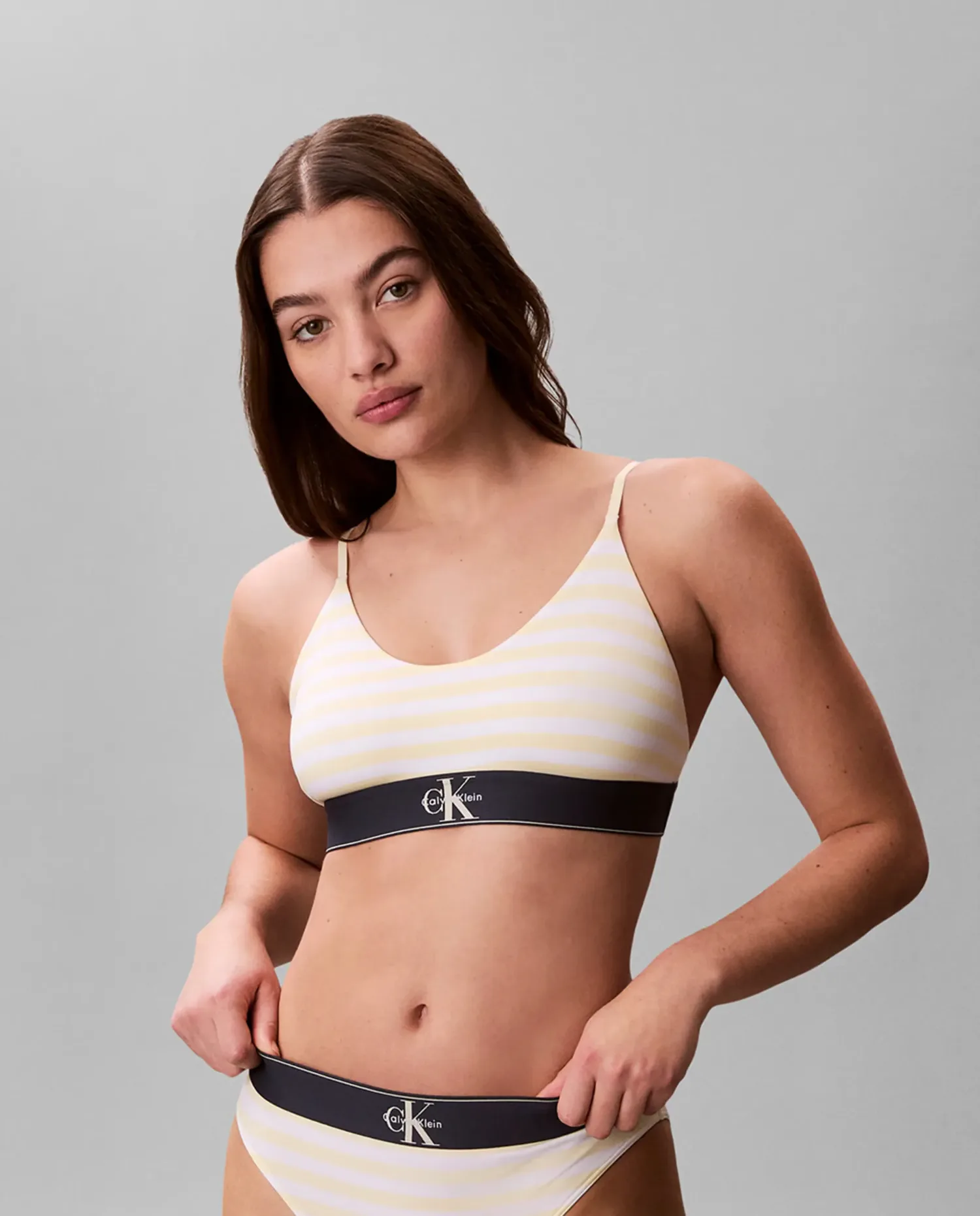 Бюстгальтер без чашек CK GRAPHIC Calvin Klein, желтый