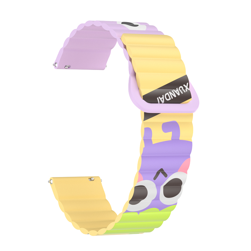 

Biaodaige Часы Strap Xiaomi Red Beige Compatibility Silicone Material, Purple Orange