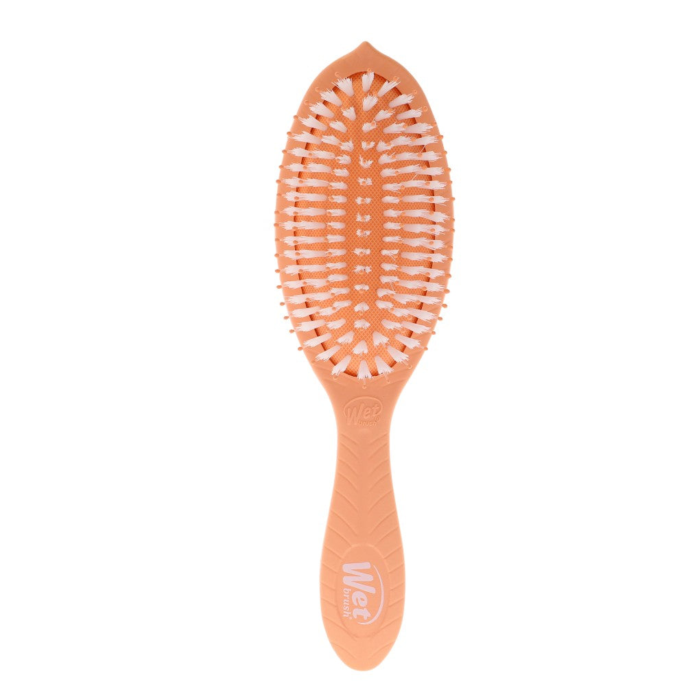 Расческа для придания блеска волосам Go Green Oil Infused Shine Brush - с кокосовым маслом от Wet Brush, подходит для мужчин и женщин - 1 шт — фото 2