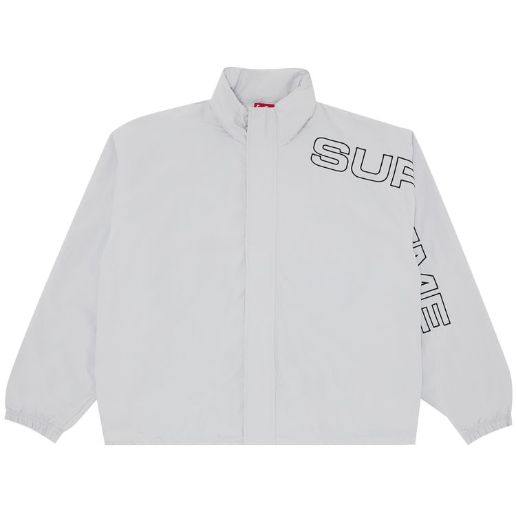 

Куртка Supreme Spellout Embroidered Track Jacket Grey, серый